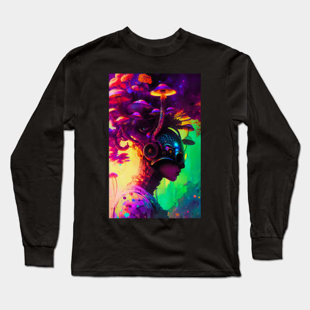 Abstract Another World Alien Long Sleeve T-Shirt by Voodoo Production